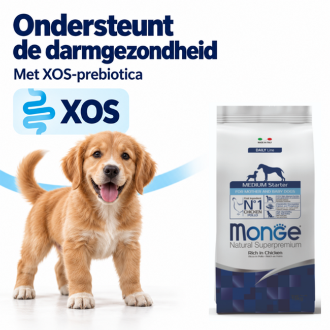Croquettes pour chiens - Starter Medium pour Mère & Chiots Riche en Poulet - 15 kg