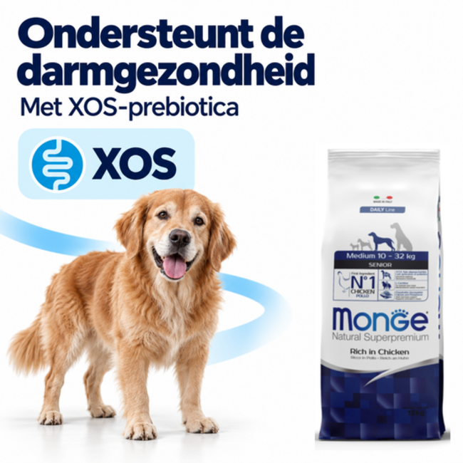 Pienso para perros - Senior Mediano Rico en Pollo - 12 kg
