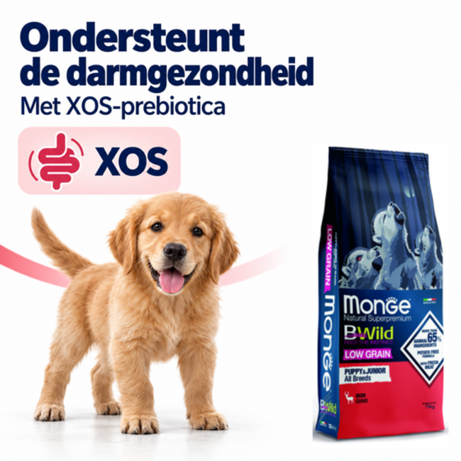 Hondenbrokken - Laag in Granen Puppy & Junior Hert - 15 kg