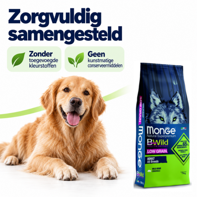 Croquettes pour chiens - Faible en céréales Sanglier Adulte - 15 kg