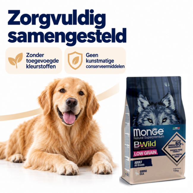 Dog Food - Low Grain Adult Goose - 15 kg