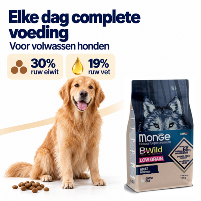 Croquettes pour chiens - Faible en céréales Adulte Oie - 15 kg