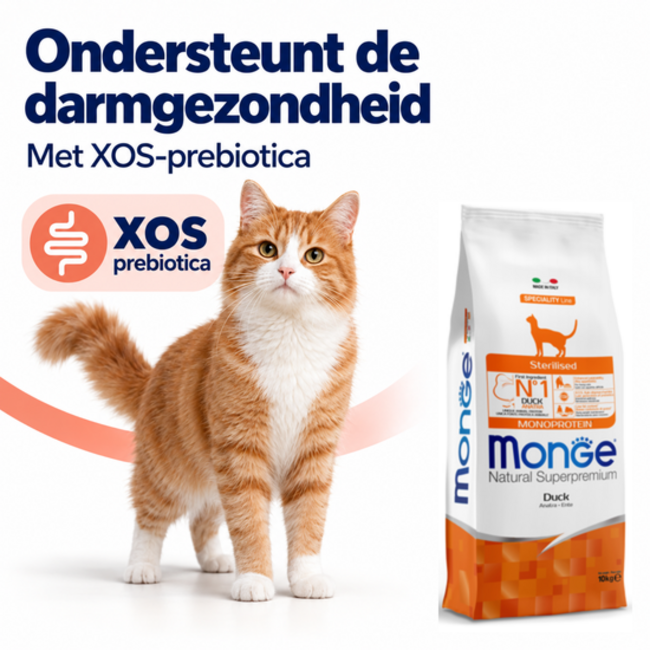 Croquettes pour chats - Stérilisés - Monoprotéine canard - 10 kg