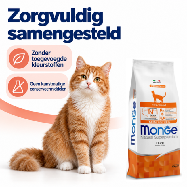 Cat Food - Sterilised - Monoprotein Duck - 10 kg
