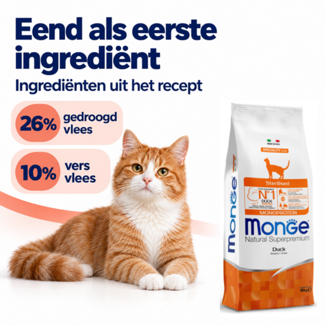 Cat Food - Sterilised - Monoprotein Duck - 10 kg