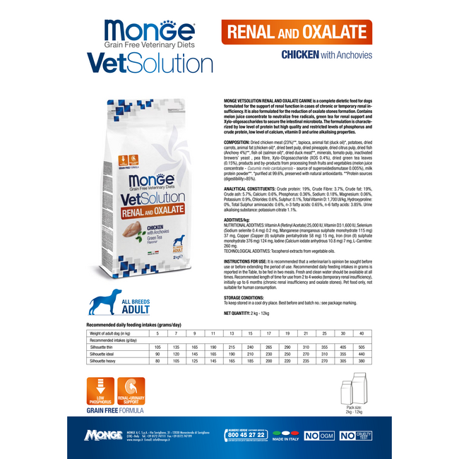 Croquettes pour chiens - Problèmes rénaux - 12 kg