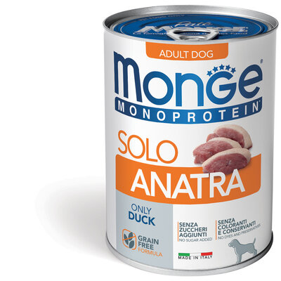Aliment pour chiens - Pâté Monoprotéine 100% Canard - 400gr