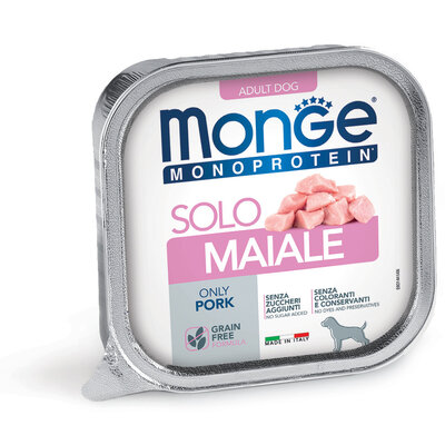 Aliment pour chiens - Pâtée Monoprotéine 100% Porc - 150gr