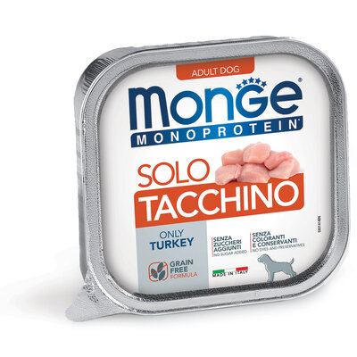 Aliment pour chiens - Pâtée Monoprotéine 100% Dinde - 150gr