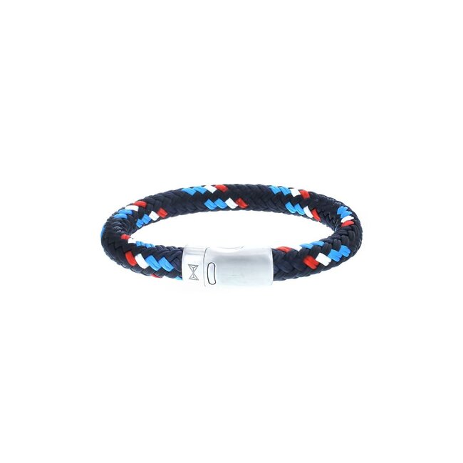 AZE Jewels Aze marine stern - 8mm armband nautisch blauw & rood/wit