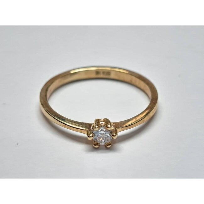 Ebedi Jewels *14 karaat geel gouden ring met zirkonia