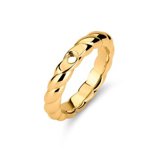 MelanO Melano twisted ring tova edelstaal goudkleurig