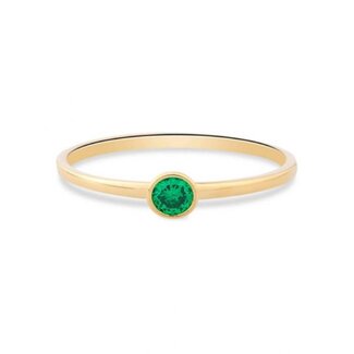 Swing Jewels Happiness 14k gouden ring smaragd zirkonia