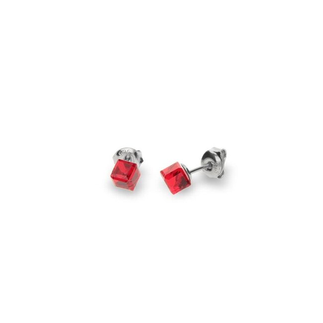 Spark Silver Jewelry Spark small cube studs siam k48414si