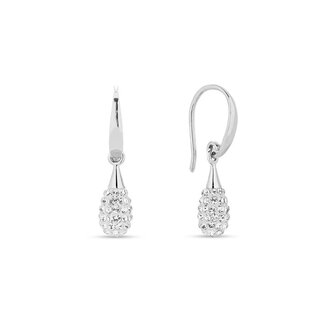 Spark Silver Jewelry Spark pave drop oorbellen kristal