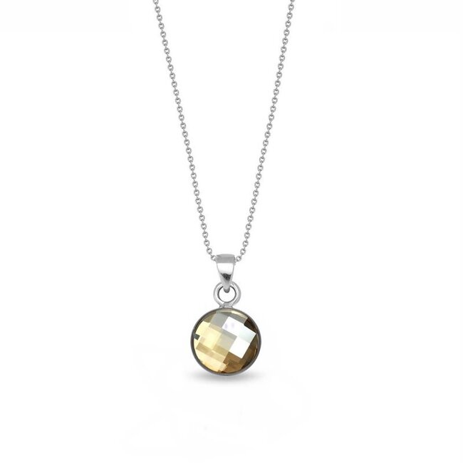 Spark Silver Jewelry Spark damier ketting gouden shadow