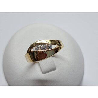 PinarGold *14 karaat gouden ring met zirkonia