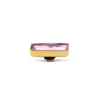 MelanO Melano twisted rectangle pink edelstaal goudkleurig