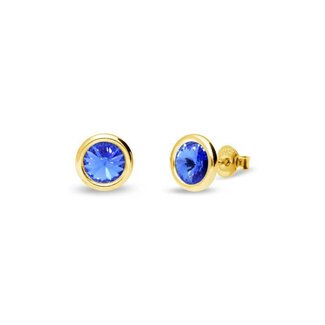 Spark Silver Jewelry Birthday stone tiny bonbon gilded studs sapphire september krg1122ss29sa