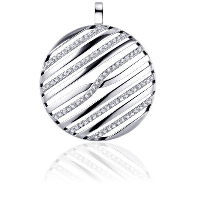 Gisser sieraden Zilveren hanger zirkonia p1065