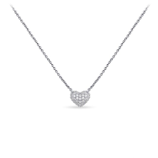 Gisser Jewels Zilveren collier + hanger zirkonia n1090