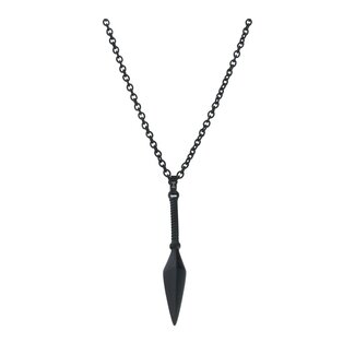 AZE Jewels Aze ferro necklace spear - noir ketting metaal zwarte ip