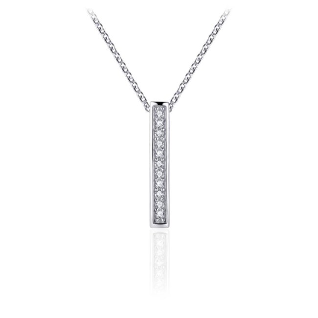 Gisser sieraden Zilveren collier + hanger zirkonia n1068