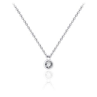 Gisser sieraden Zilveren collier + hanger zirkonia n1036