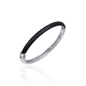 Gisser sieraden Zilveren armband zwart zirkonia sbd6z