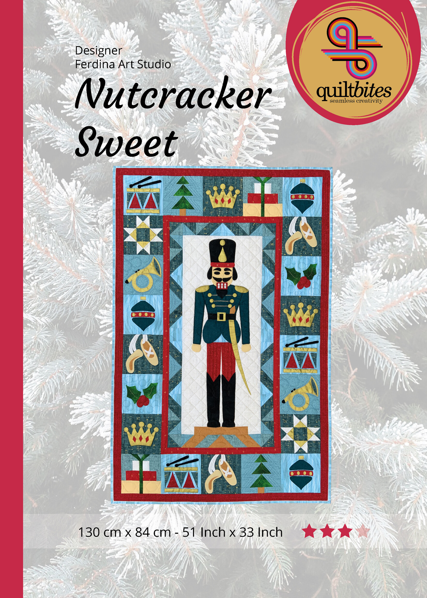 QuiltBites Nutcracker Sweet patroon