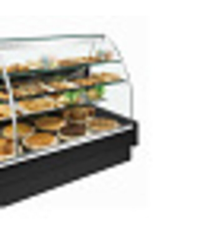 Diamond Gekoelde vitrinetoonbank, statisch, ladensysteem, zonder reserve - ZWART