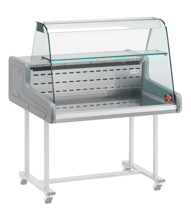 Diamond Gekoelde vitrinetoonbanken - gebogen frontglas