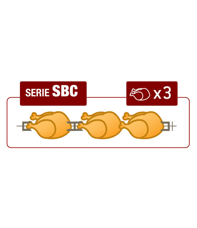 Diamond Vitroceramisch kippenspit, 2 spitten (6 kippen) SMALL