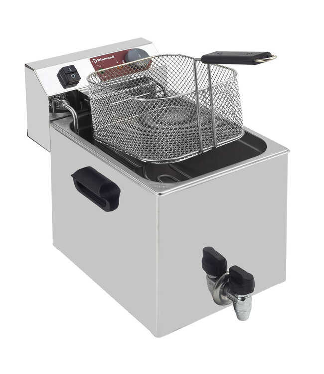 Diamond Elektrische friteuse tafelmodel 10 liter + aftapkraan