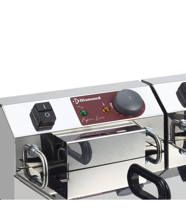 Diamond Elektrische friteuse tafelmodel 10 liter + aftapkraan