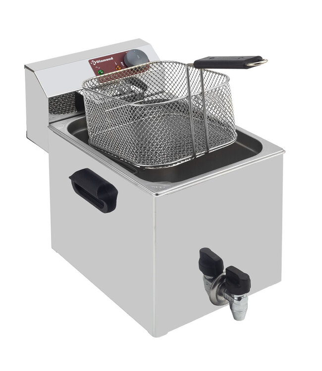 Diamond Elektrische friteuse tafelmodel 8 liter + aftapkraan