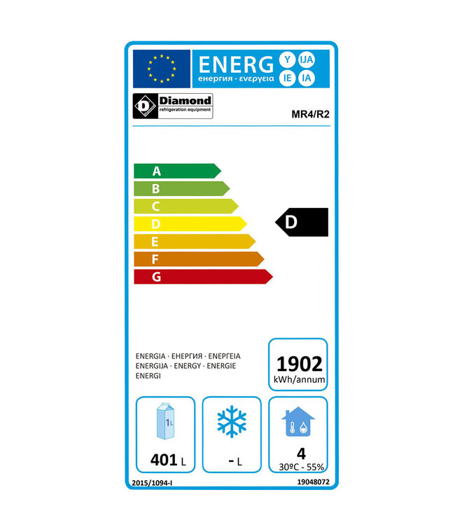 Diamond Koeltafel, geventileerd, 4 deuren GN 1/1 (550 Lit.)