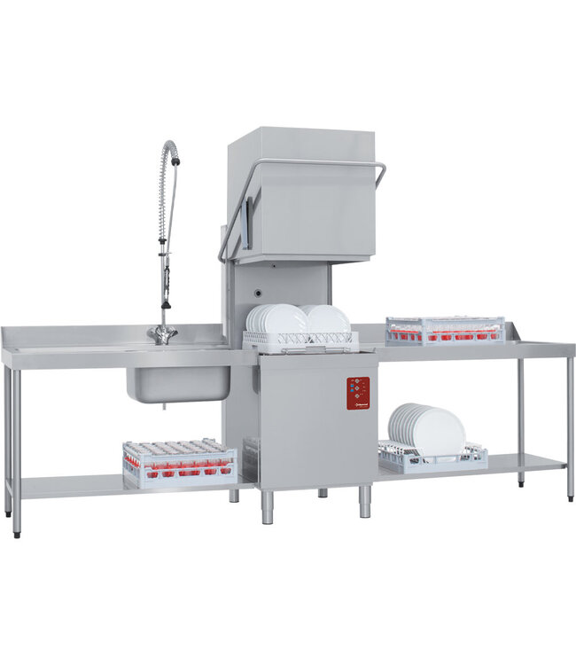 Diamond Vaatwasser met kap, mand 500x500 mm + Break Tank