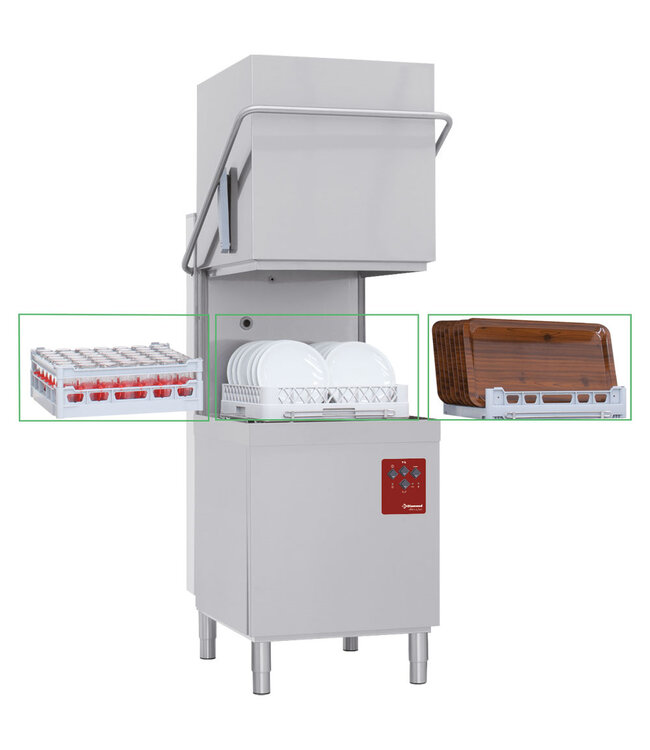 Diamond Vaatwasser met kap, mand 500x500 mm + Break Tank