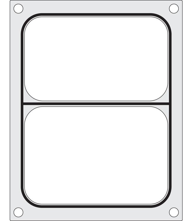 HENDI Traysealer matrix, HENDI, Twee-delige container 227x178 mm