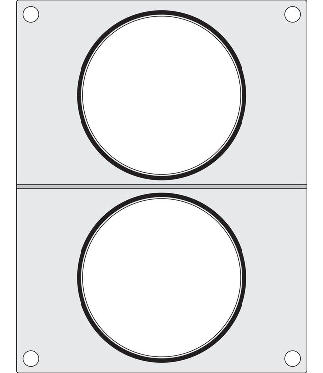 HENDI Traysealer matrix, HENDI, 2x soepcontainer ø115 mm