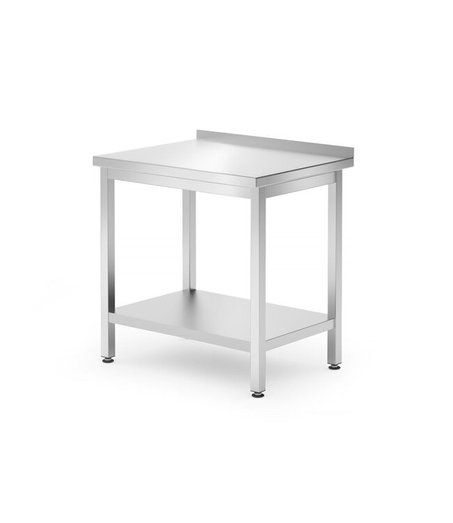 HENDI Muurwerktafel met schap Budget Line – geschroefd, diepte: 600 mm, HENDI, Budget Line, 800x600x(H)850mm