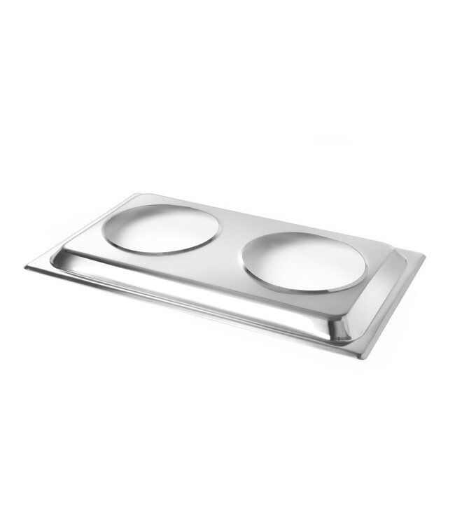 HENDI Opzetstuk voor 2 bainmariepannen, HENDI, Opzetstuk, GN 1/1, 530x325x(H)30mm