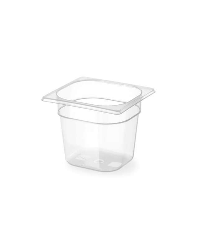 HENDI Container GN 1/6 polypropyleen, HENDI, Profi Line, GN 1/6, 3,4L, Transparant, 176x162x(H)200mm