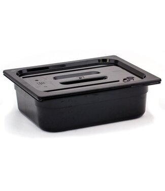 HENDI Deksel voor GN containers zwart polycarbonaat