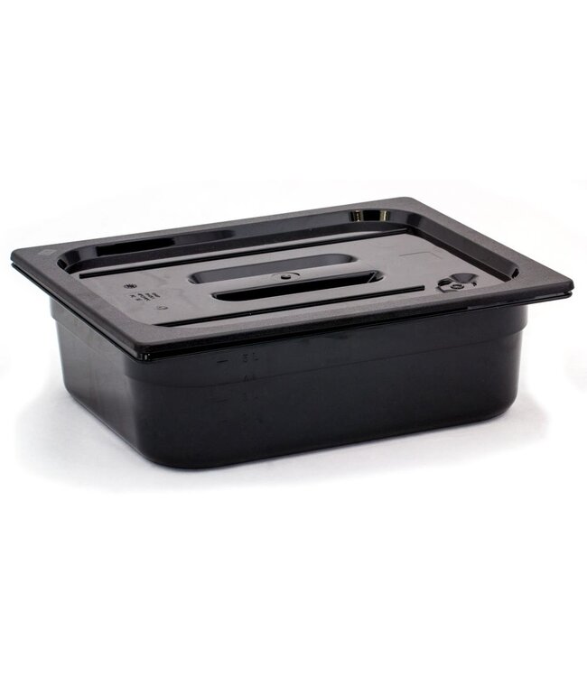 HENDI Deksel voor GN containers zwart polycarbonaat, HENDI, GN 1/2, Zwart, 325x265mm