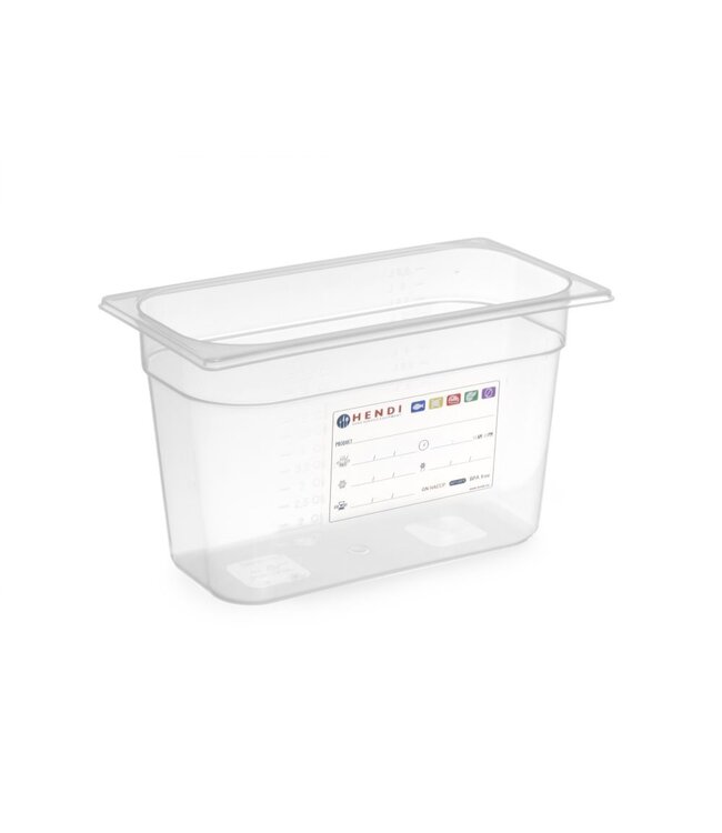 HENDI Container GN 1/3, HENDI, GN 1/3, 4L, Transparant, 325x176x(H)100mm