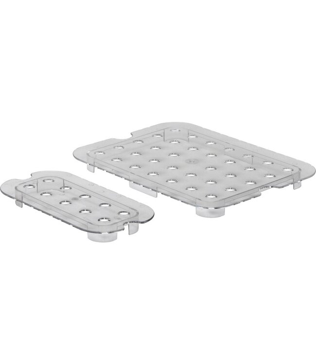 HENDI Geperforeerde roosters voor GN containers polycarbonaat, HENDI, Profi Line, GN 1/2, Transparant, 265x206mm