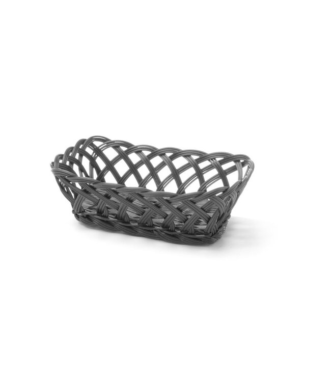 HENDI Geweven manden, HENDI, rechthoekig, Zwart, 225x150x(H)65mm