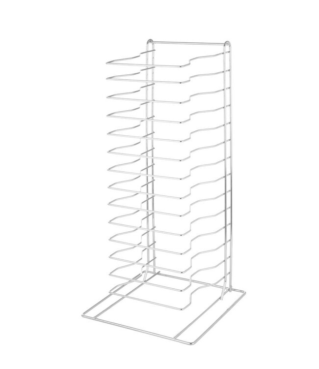 HENDI Pizza rek voor platen/pannen 14 plekken, HENDI, 300x305x(H)680mm